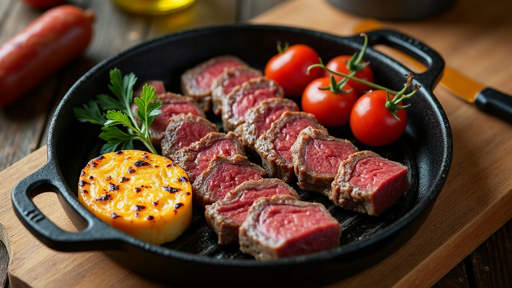 Asado argentino a la parrilla con cortes de carne, chorizo, morcilla y provoleta