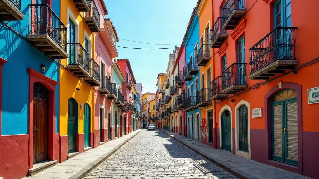 Las casas de colores del pasaje Caminito en el barrio de La Boca