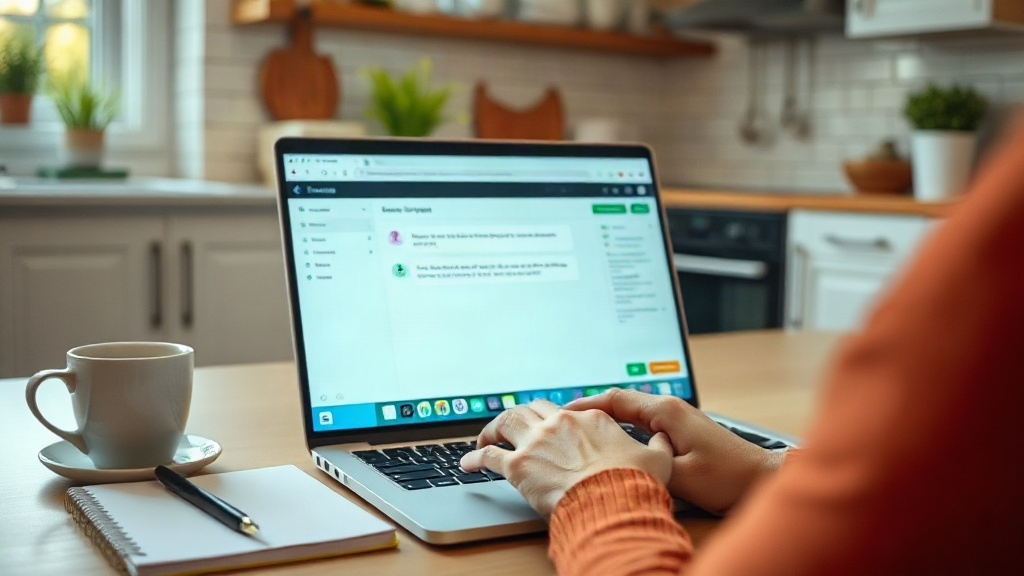 Persona escribiendo su primera consulta en ChatGPT desde una computadora