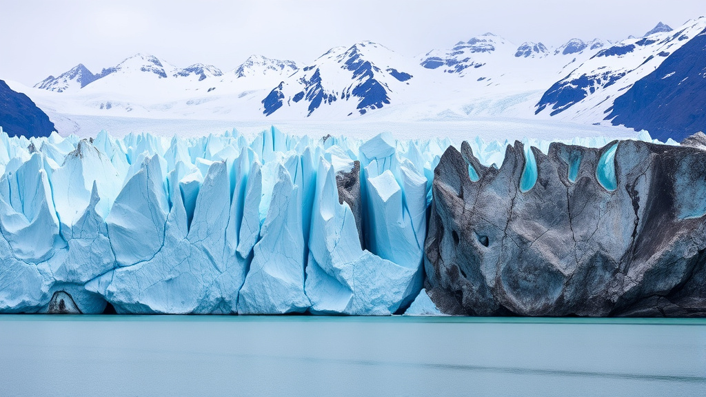 Glaciar Perito Moreno con paredes de hielo turquesa en la Patagonia argentina