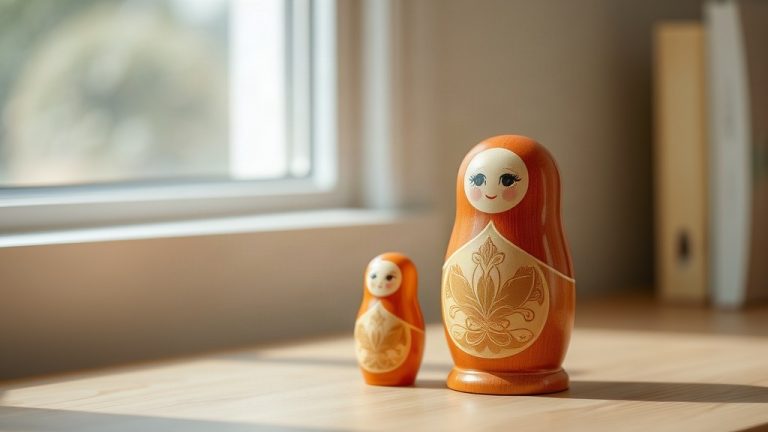 Tres muñecas rusas apiladas que representan los niveles de la inteligencia artificial, el machine learning y el deep learning