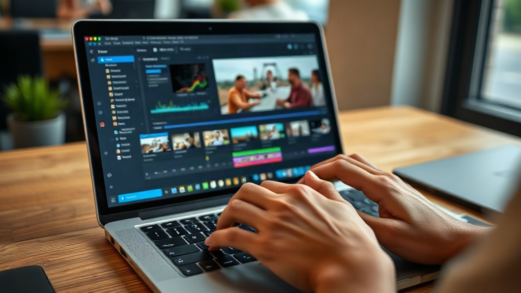 manos editando video con herramientas de inteligencia artificial