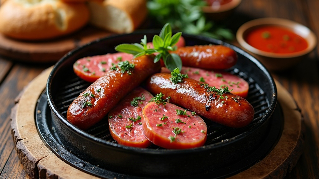 Parrilla argentina con tira de asado, chorizo, morcilla y provoleta, acompañada de chimichurri y pan